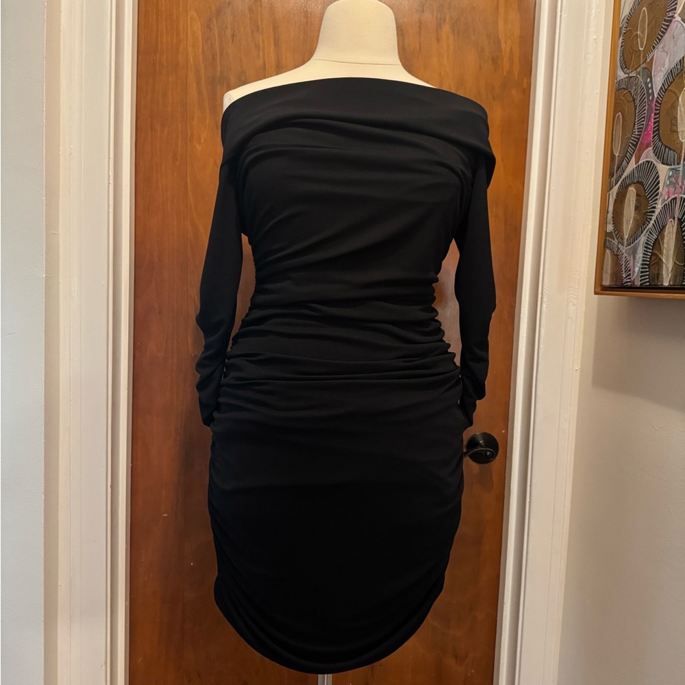 Maggy London Black 3/4 Sleeve Dress